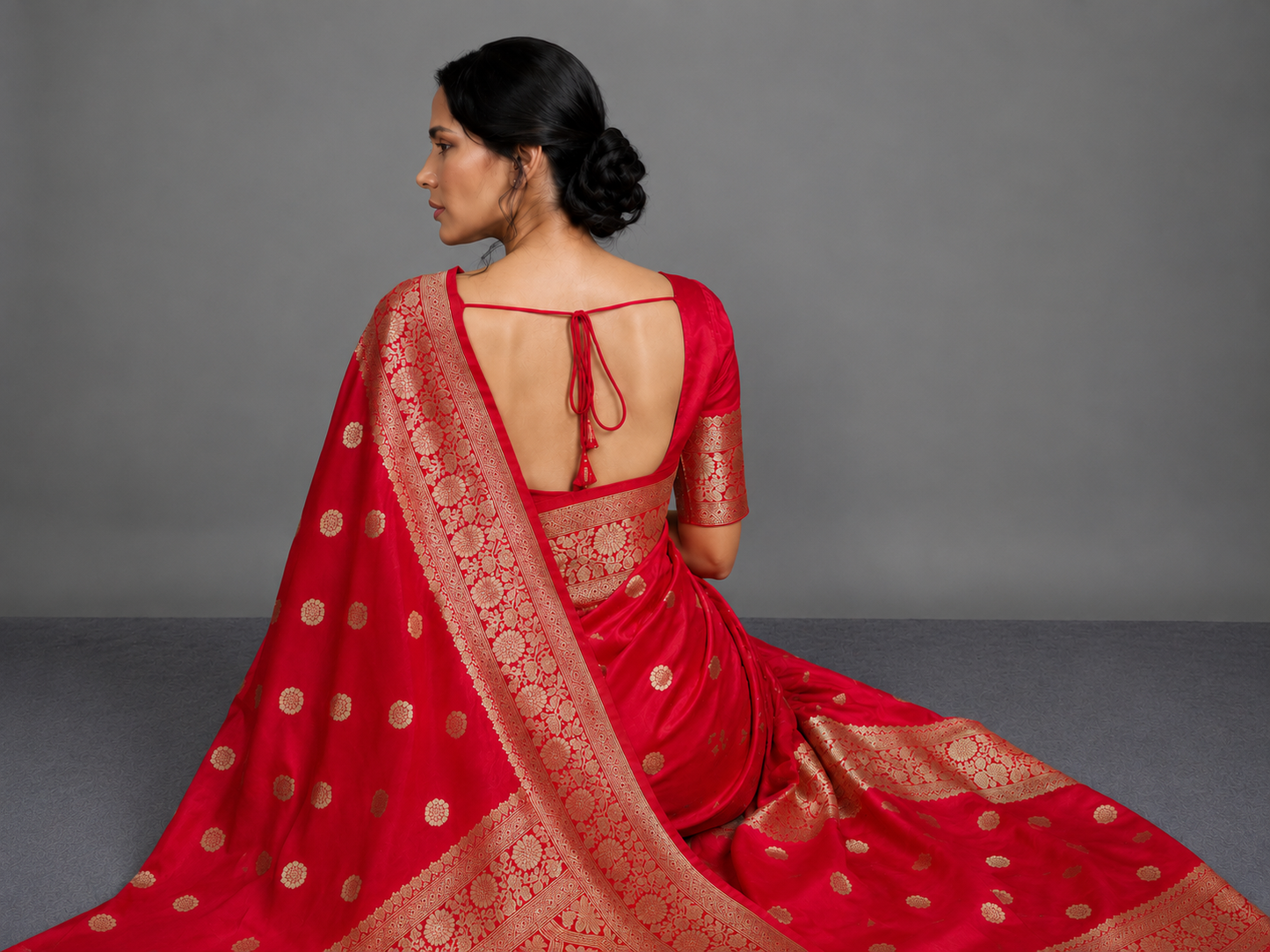 KS Banarasi Pure Silk Kanjivaram Saree with Blouse for Wedding (Pari 121), Rani Pink, One size