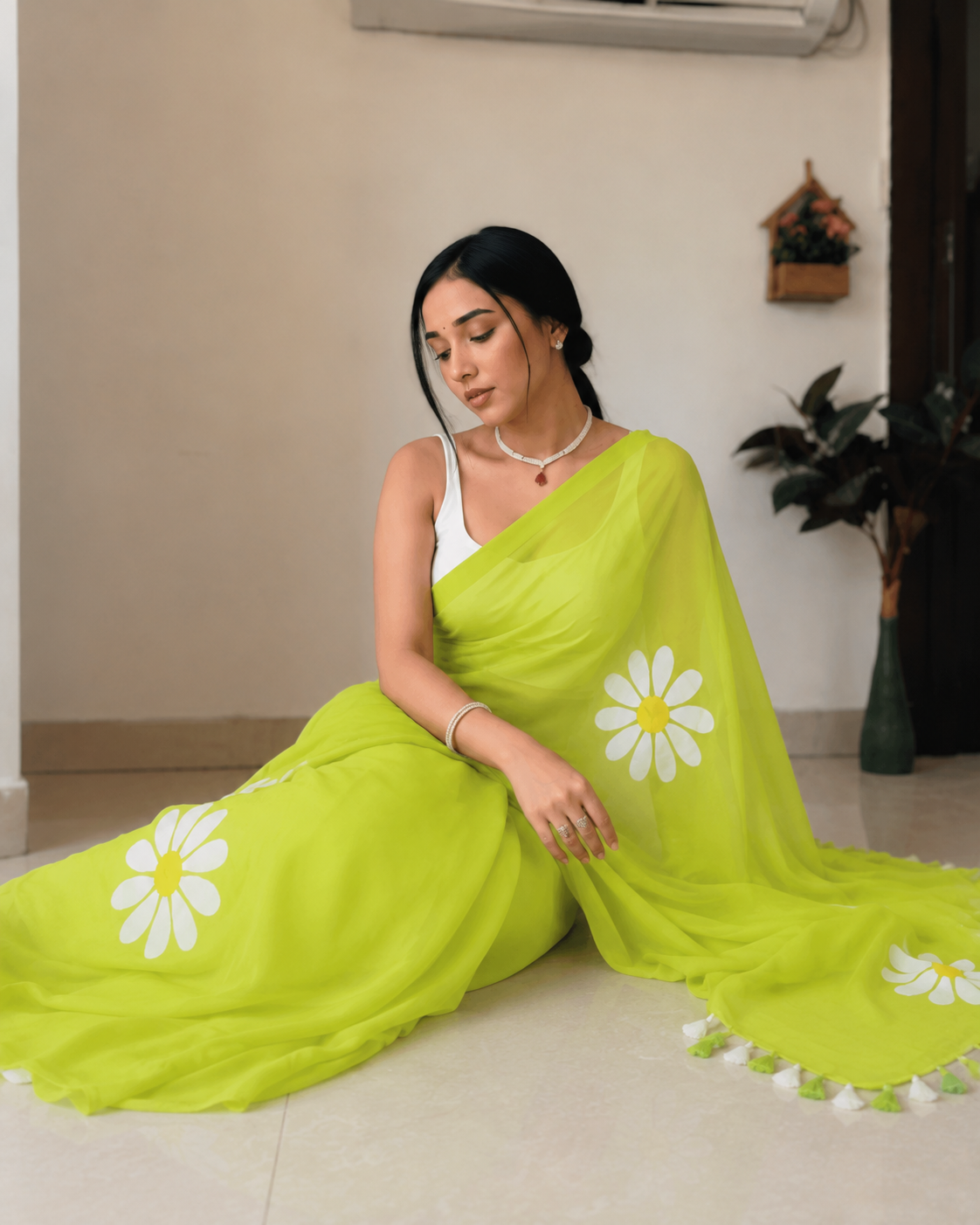 KS Women's Georgette Floral Printed Saree With Unstitched Blouse Piece |saree for Women | New Sari | Latest Saree